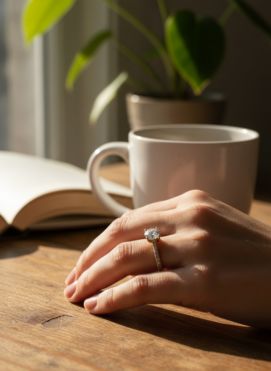 Classic Round Cut Ring – Gold Tone