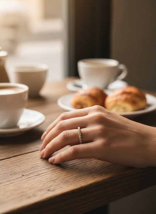 Classic Pavé Ring – Gold Tone & Zirconia