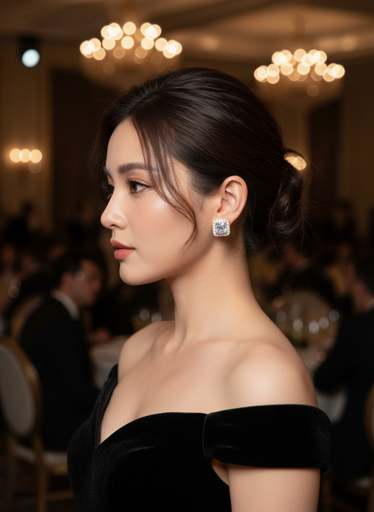 Luxe Zirconia Stud Set – 3-Delige Oorbellen (Goud)